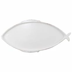 Vietri Melamine Lastra Fish White Large Oval Platter