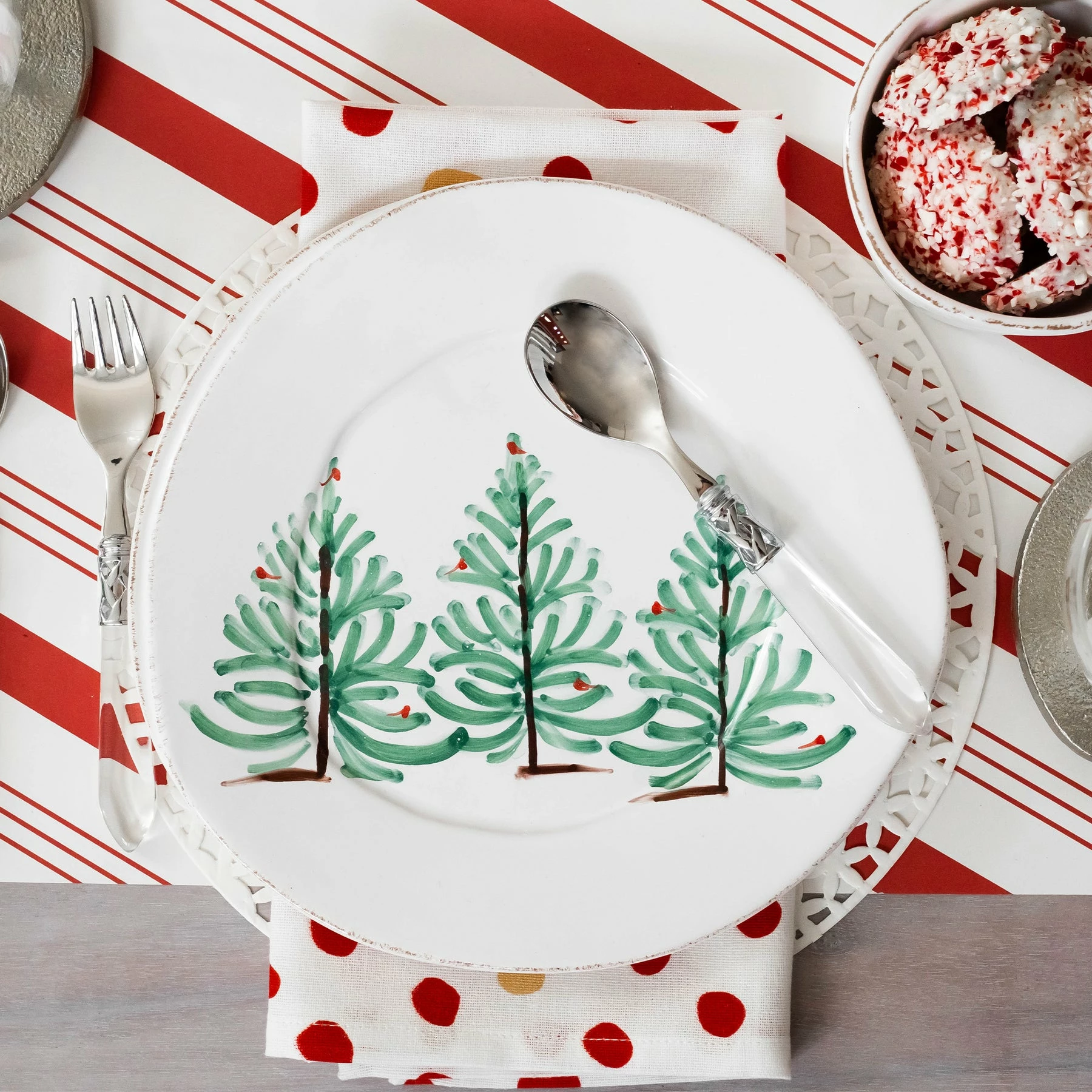 Vietri Melamine Lastra Holiday Dinner Plate 4 Vietri Melamine Lastra Holiday Dinner Plate - Image 4