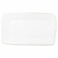 Vietri Melamine Lastra White Rectangular Platter
