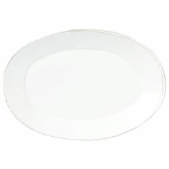 Vietri Melamine Lastra White Oval Platter