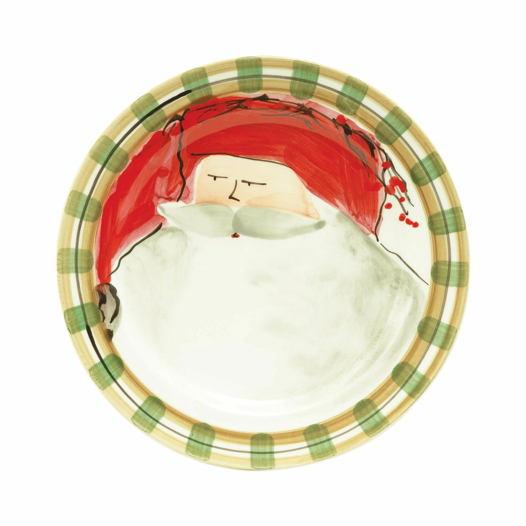 Vietri Old St. Nick Dinner Plate - Red Hat 1 Vietri Old St. Nick Dinner Plate - Red Hat