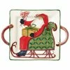 Vietri Old St. Nick Handled Square Platter