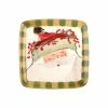 Vietri Old St. Nick Square Salad Plate - Green Hat