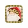 Vietri Old St. Nick Square Salad Plate - Animal Hat