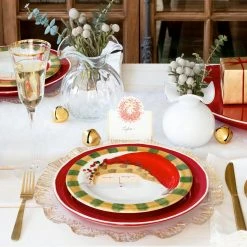 Vietri Old St. Nick Round Salad Plate - Animal Hat -VIETRI SHOP OSN 7802C LSALT 6 1800x1800