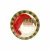 Vietri Old St. Nick Multicultural Round Salad Plate - Stripe Hat