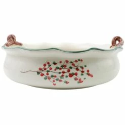 Vietri Old St. Nick Handled Scallop Large Bowl W/ Fireplace -VIETRI SHOP OSN 78099 2100 web3 1800x1800