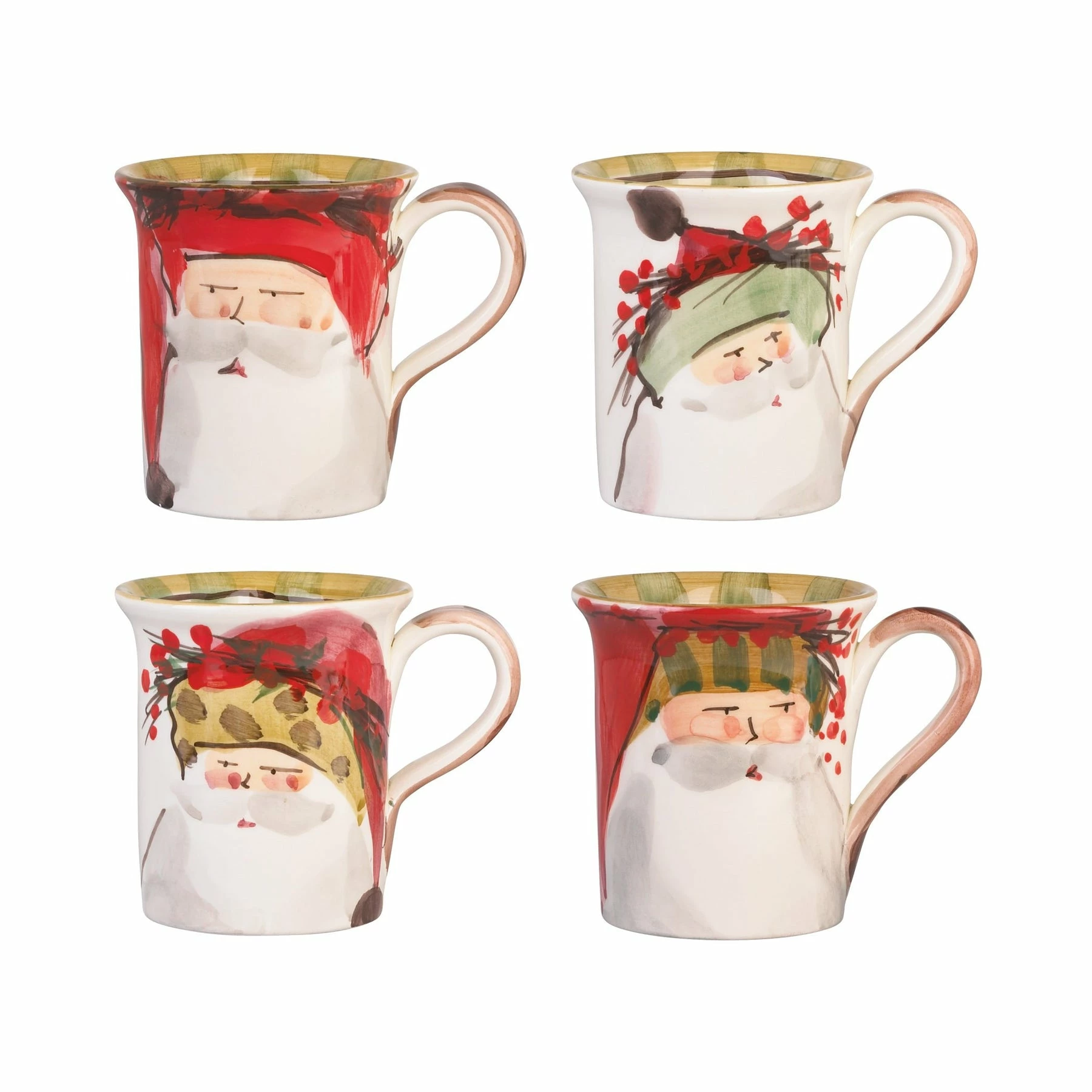 Vietri Old St. Nick Assorted Mugs - Set Of 4 1 Vietri Old St. Nick Assorted Mugs - Set Of 4