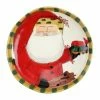 Vietri Old St. Nick Round Shallow Bowl W/ Train