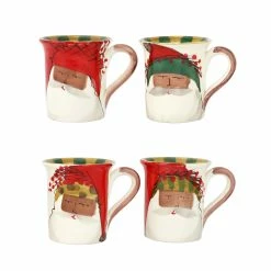 Vietri Old St. Nick Multicultural Assorted Mugs - Set Of 4