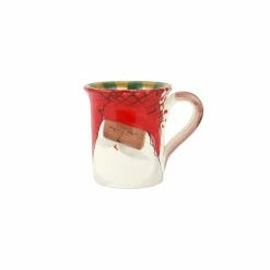 Vietri Old St. Nick Multicultural Mug - Red Hat