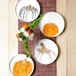 Vietri Pumpkins Salad Plate - Orange Small Pumpkin -VIETRI SHOP PKN 9701A LSALT 7 1800x1800