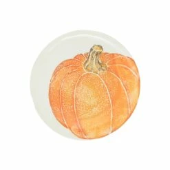Vietri Pumpkins Salad Plate - Orange Medium Pumpkin