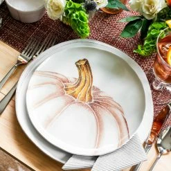 Vietri Pumpkins Salad Plate - White Medium Pumpkin -VIETRI SHOP PKN 9701C LSALT 5 1800x1800