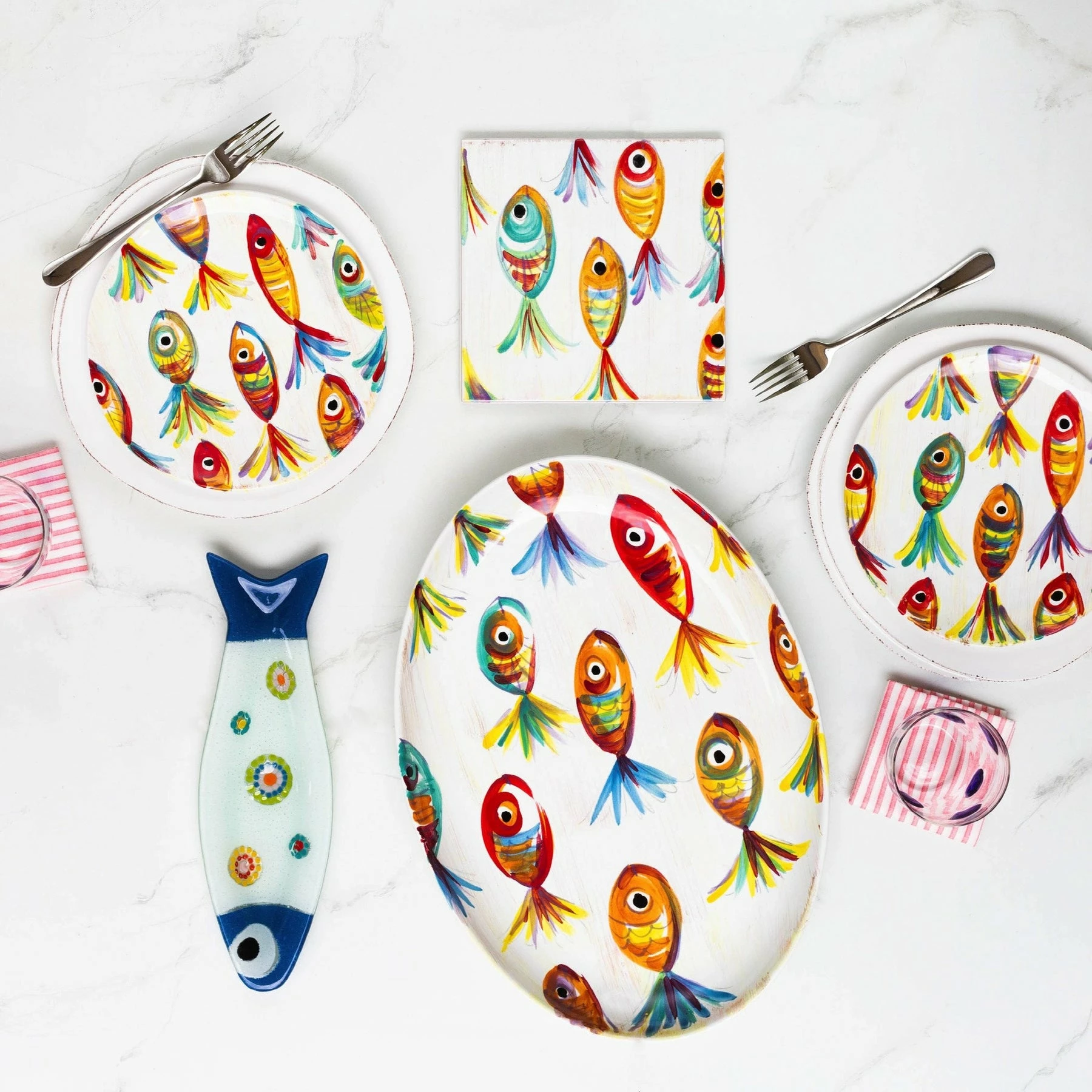 Vietri Pesci Colorati Oval Platter 3 Vietri Pesci Colorati Oval Platter - Image 3