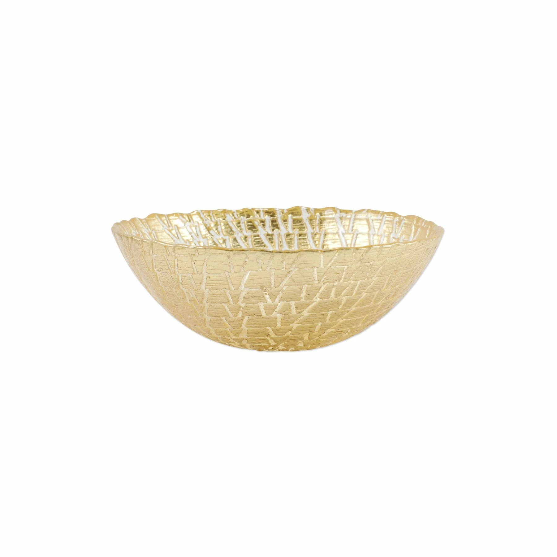 Vietri Rufolo Glass Gold Crocodile Small Bowl 1 Vietri Rufolo Glass Gold Crocodile Small Bowl