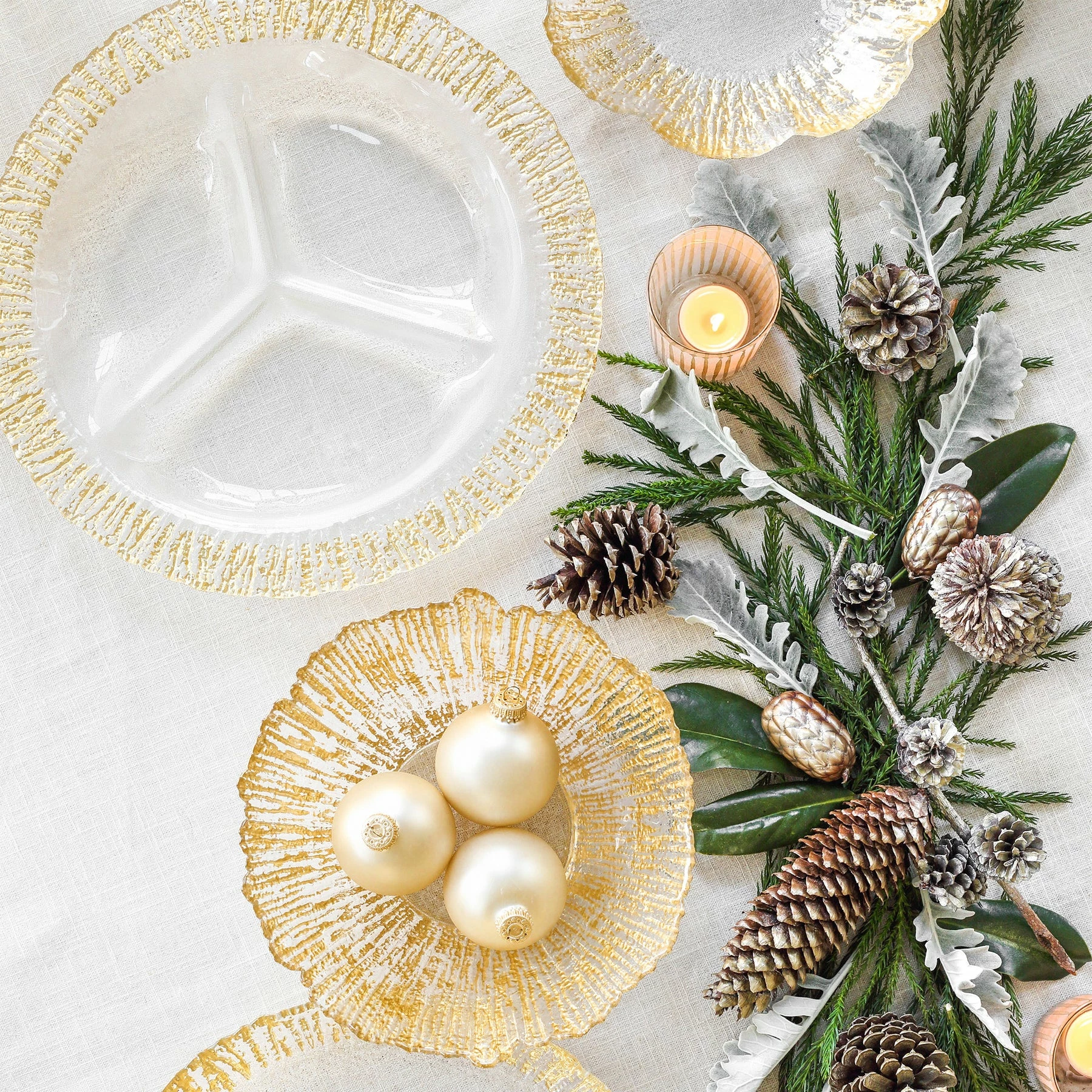 Vietri Rufolo Glass Gold Large Deep Bowl 3 Vietri Rufolo Glass Gold Large Deep Bowl - Image 3