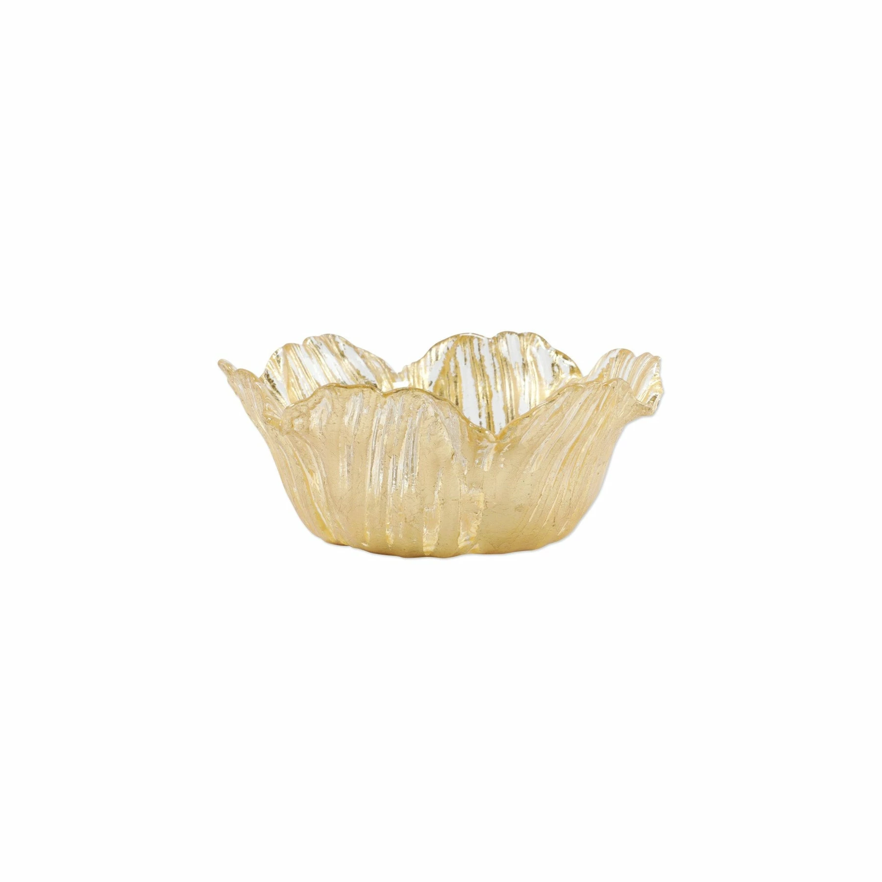 Vietri Rufolo Glass Gold Flower Small Bowl 1 Vietri Rufolo Glass Gold Flower Small Bowl