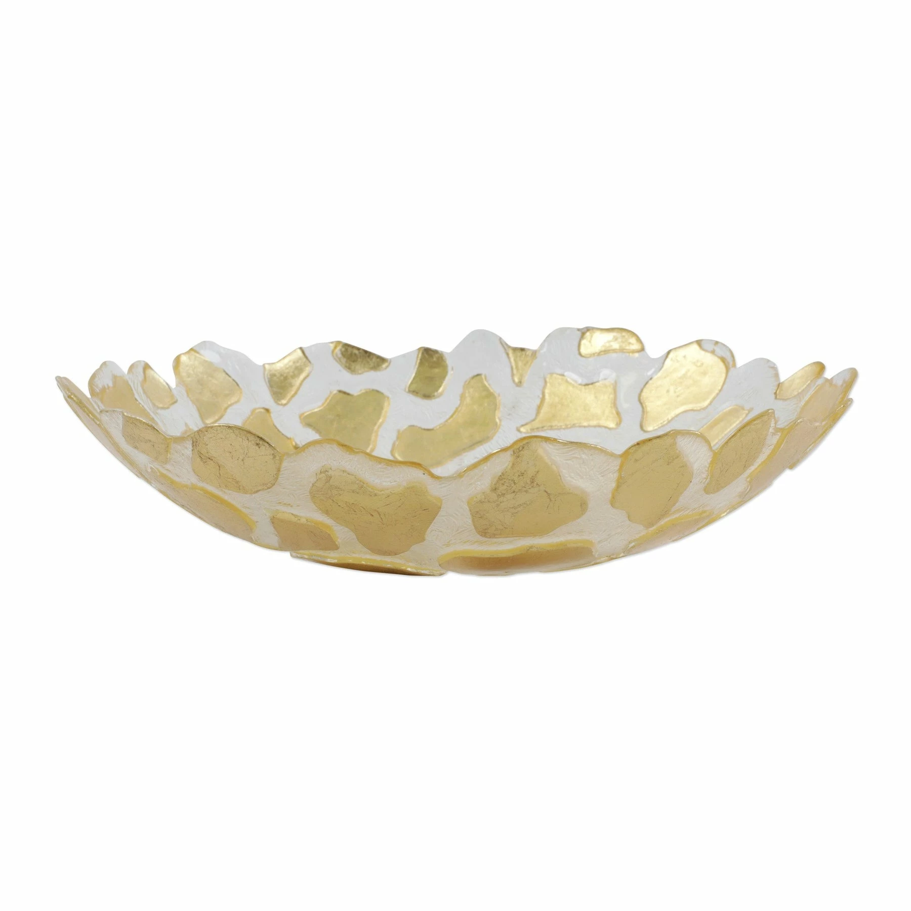 Vietri Rufolo Glass Gold Giraffe Medium Shallow Bowl 1 Vietri Rufolo Glass Gold Giraffe Medium Shallow Bowl