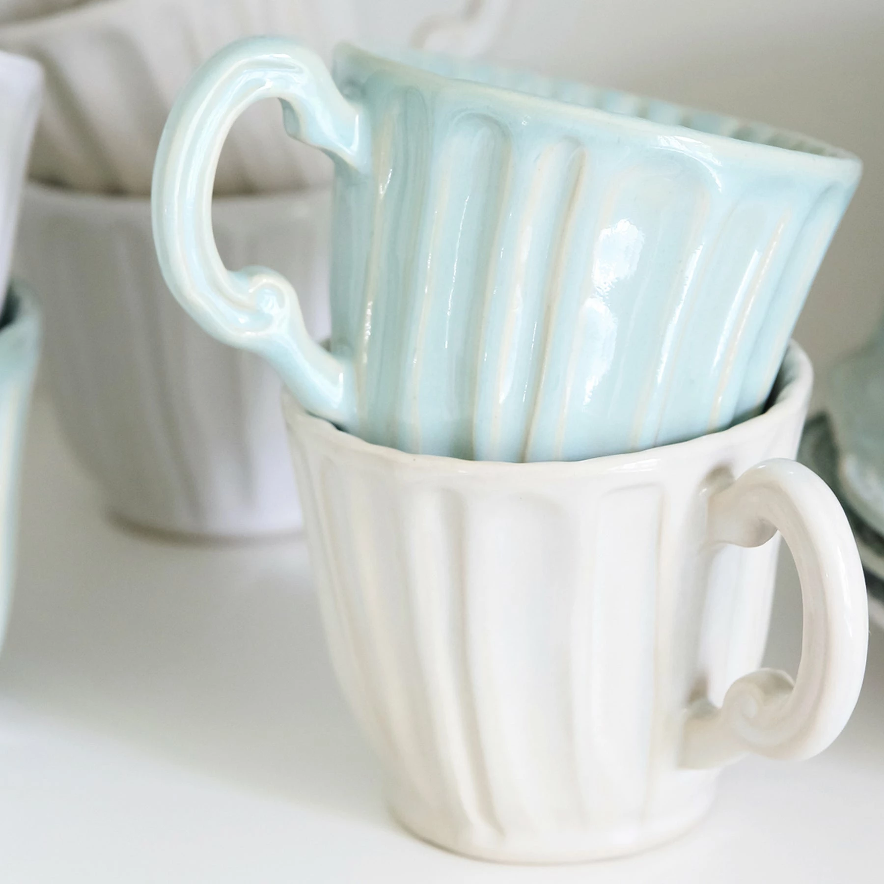 Vietri Incanto Stone Stripe Mug 2 Vietri Incanto Stone Stripe Mug - Image 2