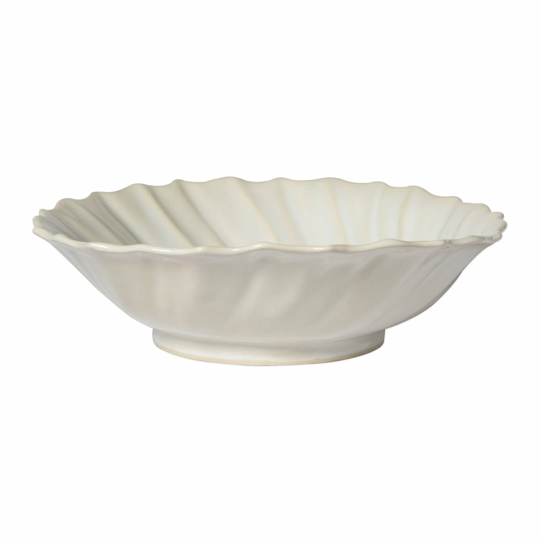 Vietri Incanto Stone Ruffle Large Bowl 2 Vietri Incanto Stone Ruffle Large Bowl - Image 2