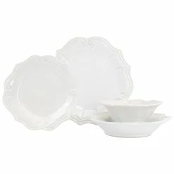 Vietri Incanto Stone Baroque Four-Piece Place Setting