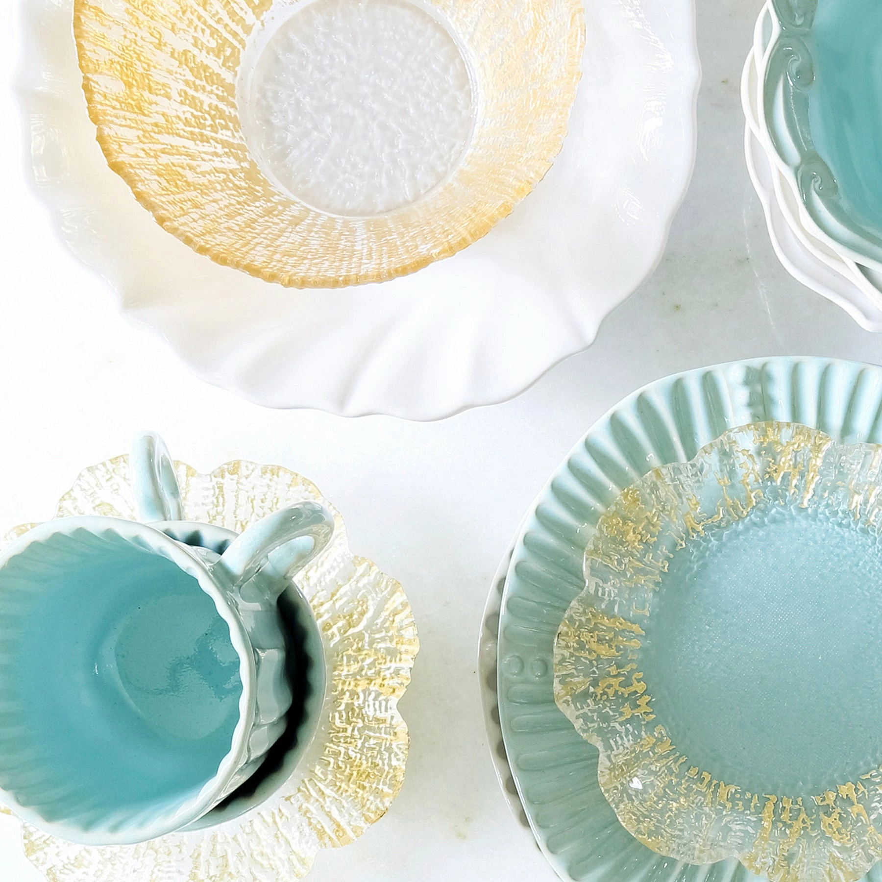 Vietri Incanto Stone Ruffle Dinner Plate 3 Vietri Incanto Stone Ruffle Dinner Plate - Image 3