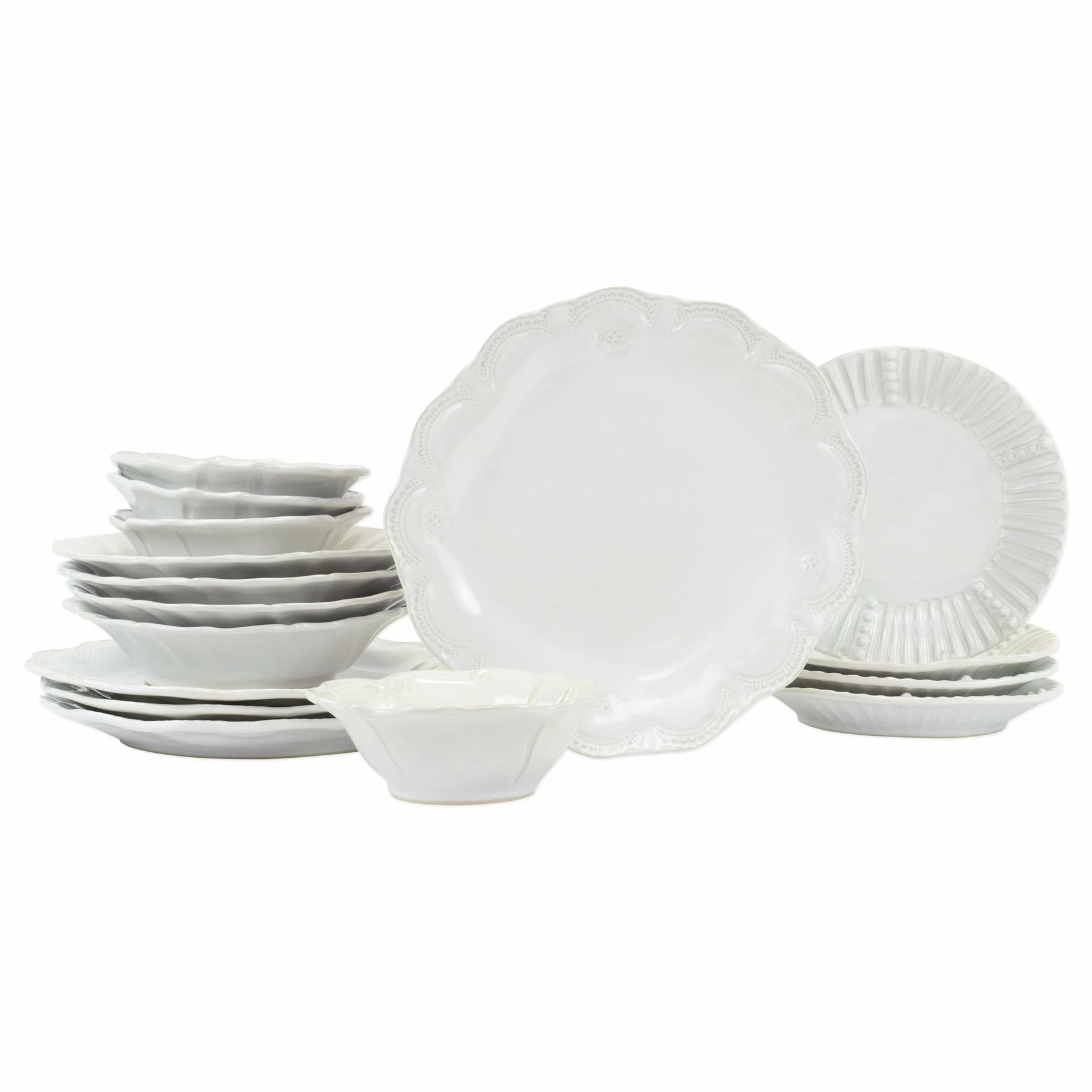 Vietri Incanto Stone Assorted Sixteen-Piece Place Setting 1 Vietri Incanto Stone Assorted Sixteen-Piece Place Setting