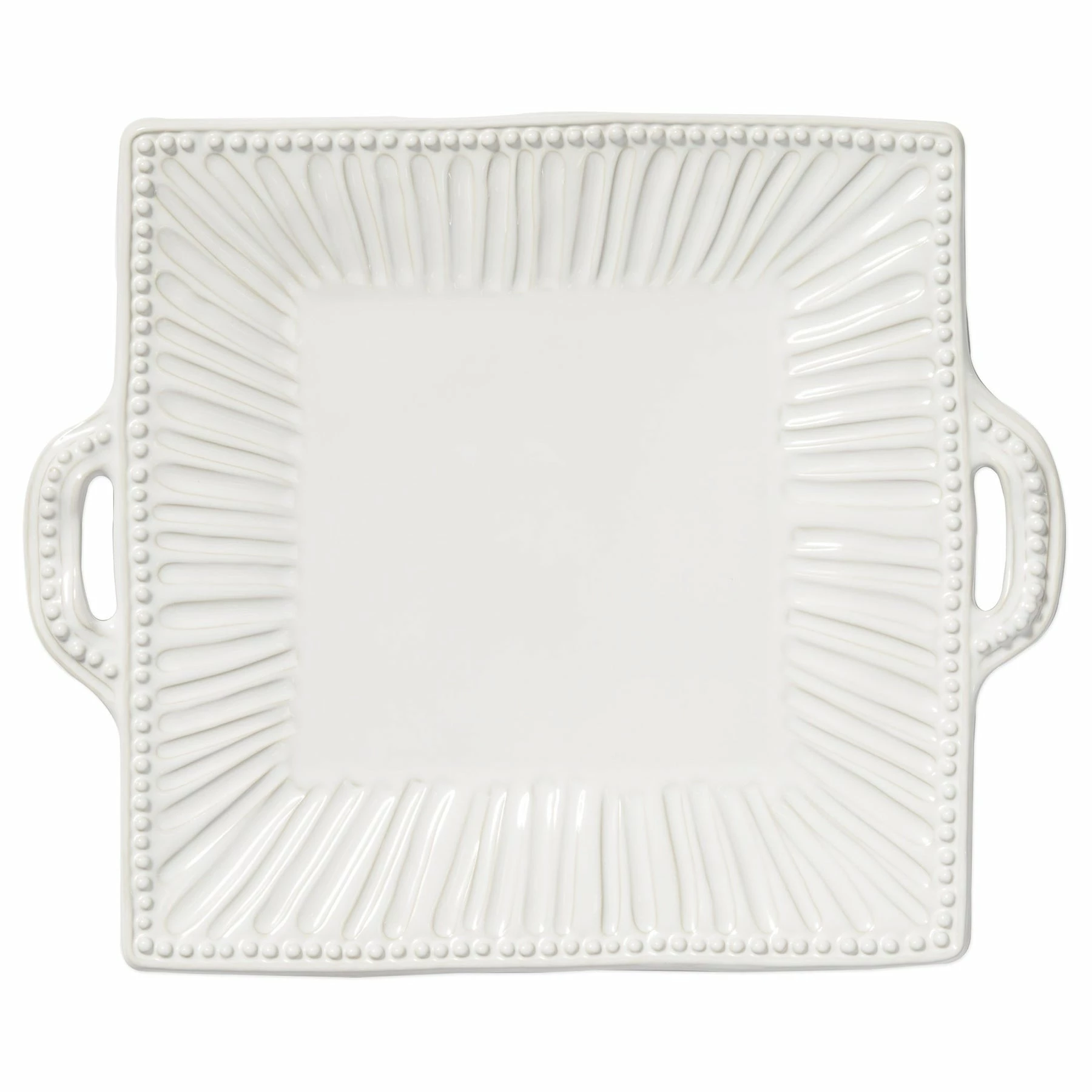 Vietri Incanto Stone Stripe Square Handled Platter 1 Vietri Incanto Stone Stripe Square Handled Platter
