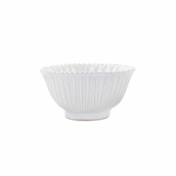 Vietri Incanto Stone White Stripe Small Serving Bowl