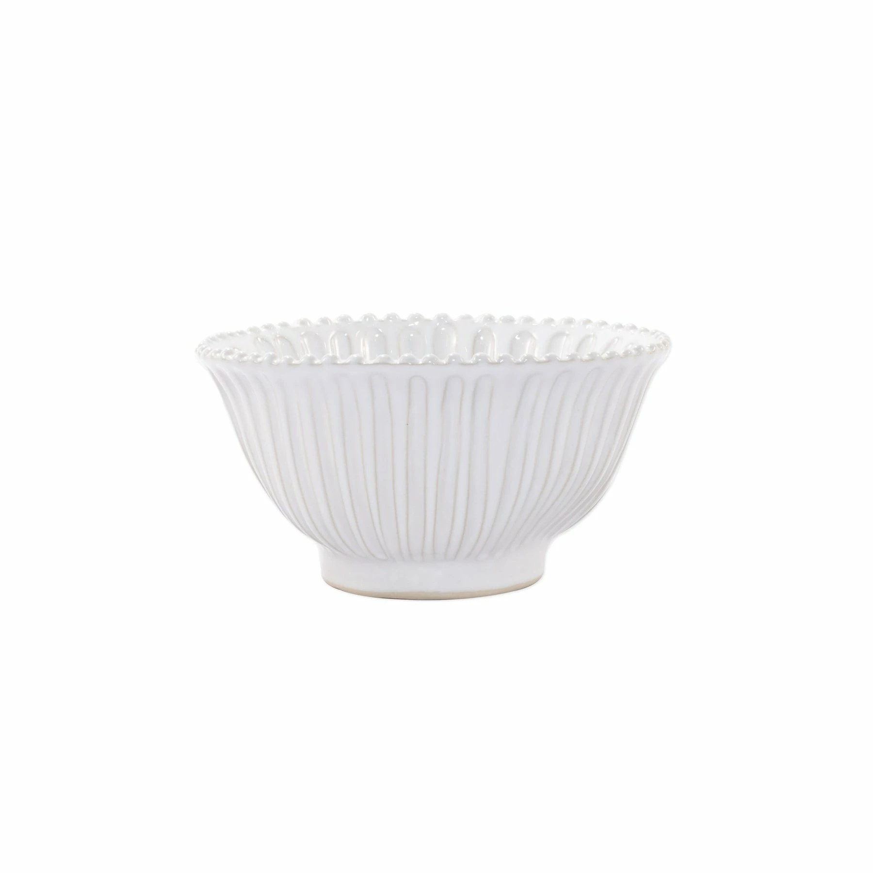 Vietri Incanto Stone White Stripe Small Serving Bowl 1 Vietri Incanto Stone White Stripe Small Serving Bowl