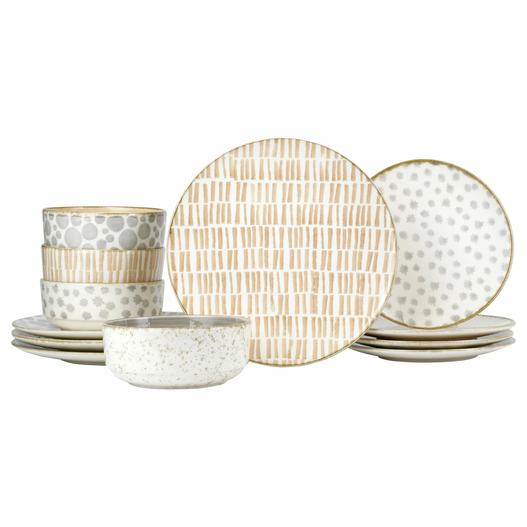 Viva By VIETRI Earth Assorted 12-Piece Place Setting 1 Viva By VIETRI Earth Assorted 12-Piece Place Setting