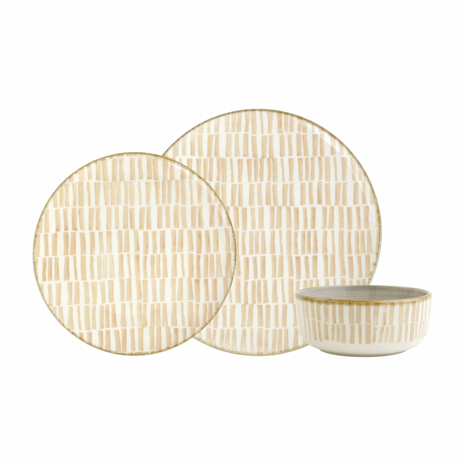 Viva By VIETRI Earth Bamboo 3-Piece Place Setting 1 Viva By VIETRI Earth Bamboo 3-Piece Place Setting