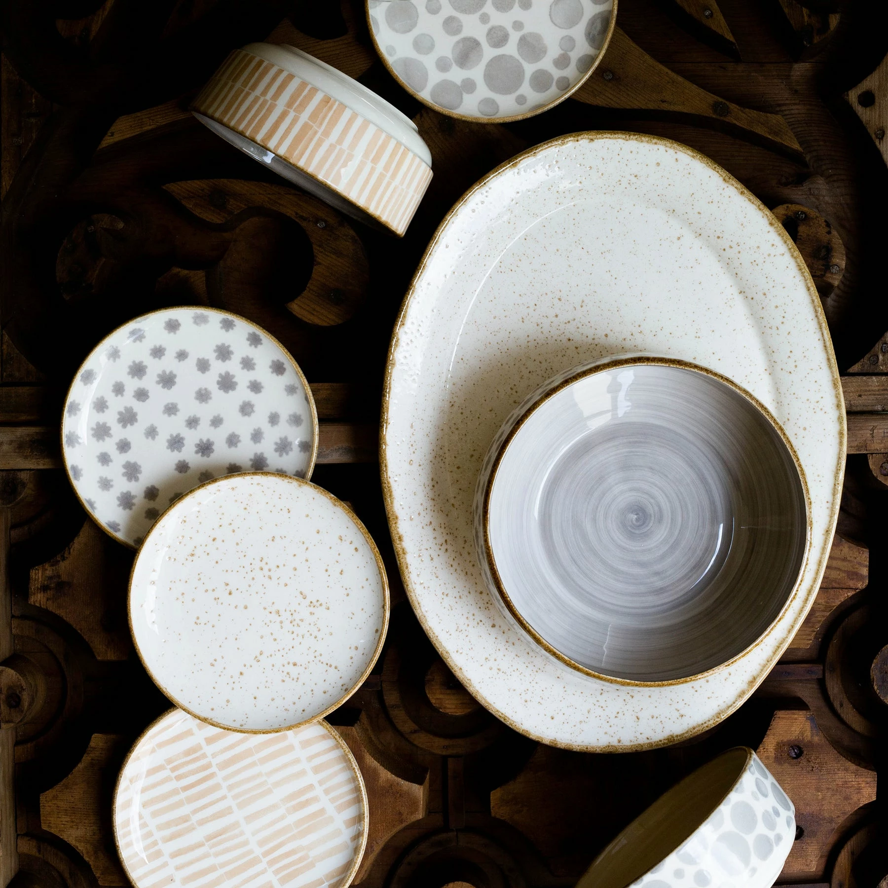 Viva By VIETRI Earth Eggshell Oval Platter 3 Viva By VIETRI Earth Eggshell Oval Platter - Image 3