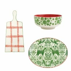 Viva By VIETRI Mistletoe 3-Piece Hostess Set