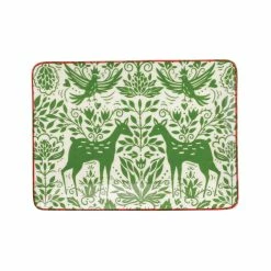 Viva By VIETRI Mistletoe Small Rectangular Platter