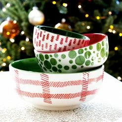 Viva By VIETRI Mistletoe Plaid Large Footed Serving Bowl -VIETRI SHOP VMIL 003032 LSALT 1 1800x1800