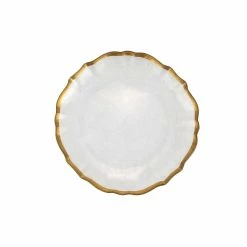 Viva By VIETRI Baroque Glass Clear Cocktail Plate