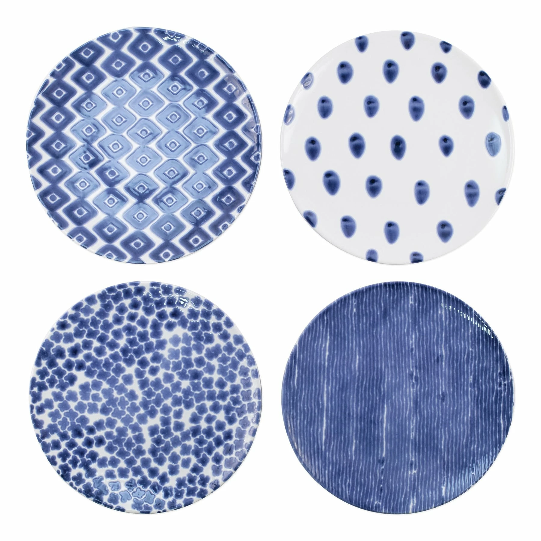 Viva By VIETRI Santorini Assorted Dinner Plates - Set Of 4 1 Viva By VIETRI Santorini Assorted Dinner Plates - Set Of 4