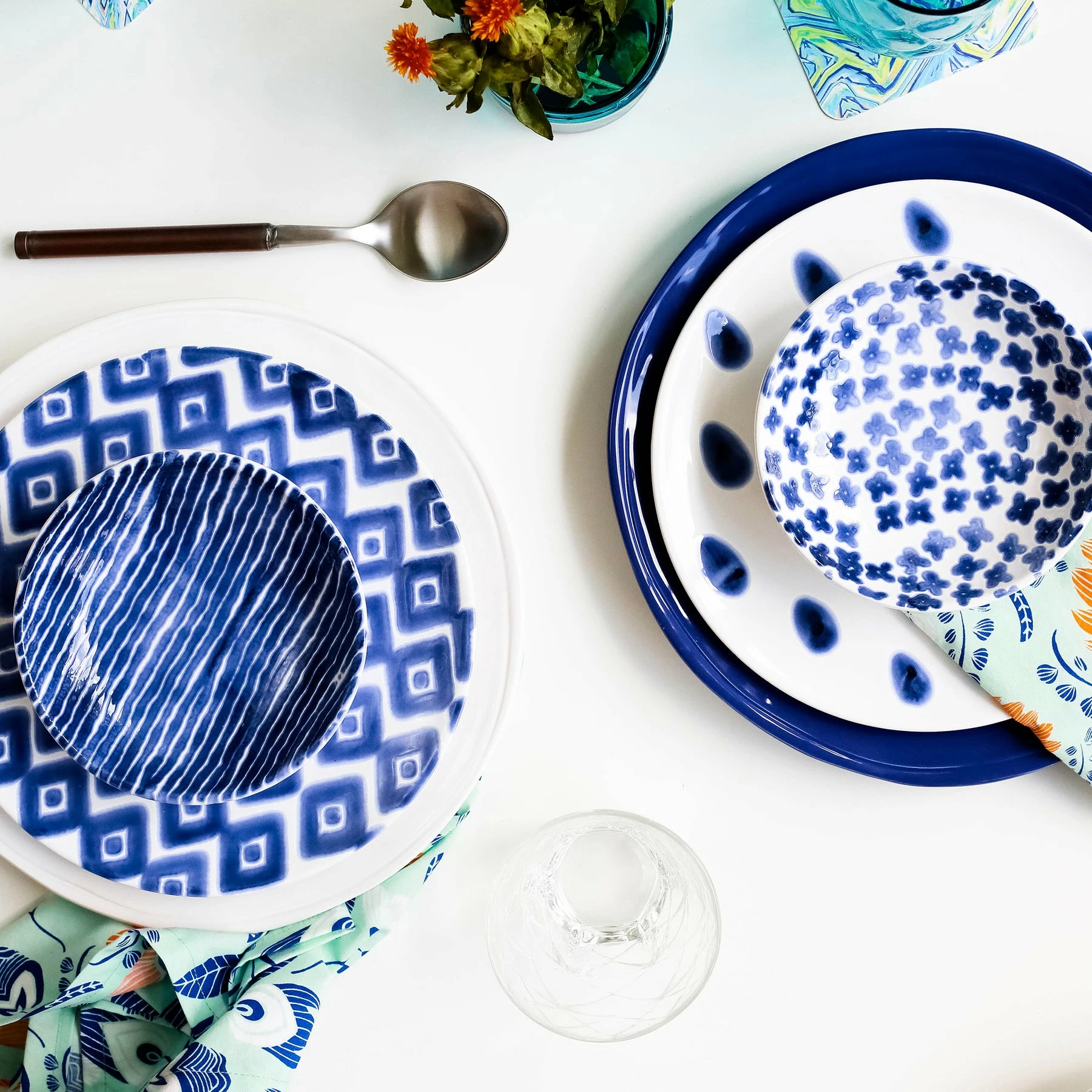 Viva By VIETRI Santorini Diamond Salad Plate 4 Viva By VIETRI Santorini Diamond Salad Plate - Image 4