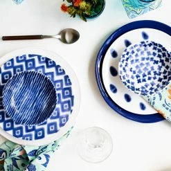 Viva By VIETRI Santorini Dot Salad Plate -VIETRI SHOP VSAN 003001B LSALT 5 1800x1800