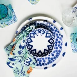 Viva By VIETRI Santorini Flower Salad Plate -VIETRI SHOP VSAN 003001C LSALT 4 1800x1800