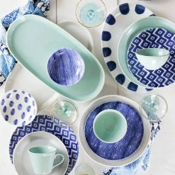 Viva By VIETRI Santorini Stripe Salad Plate -VIETRI SHOP VSAN 003001D 4 1800x1800