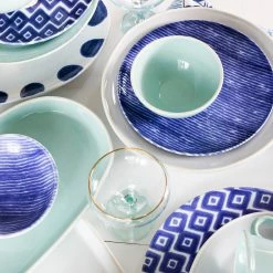 Viva By VIETRI Santorini Stripe Salad Plate -VIETRI SHOP VSAN 003001D 5 1800x1800