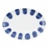 Viva By VIETRI Santorini Dot Small Oval Platter