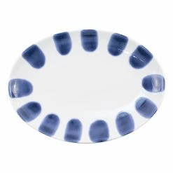 Viva By VIETRI Santorini Dot Small Oval Platter