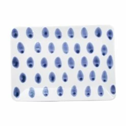 Viva By VIETRI Santorini Dot Small Rectangular Platter