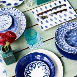 Viva By VIETRI Santorini Dot Small Rectangular Platter -VIETRI SHOP VSAN 003027 LSALT 5 1800x1800