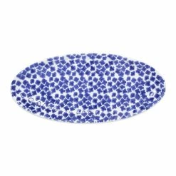 Viva By VIETRI Santorini Flower Narrow Oval Platter