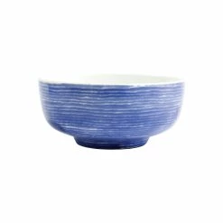 Viva By VIETRI Santorini Stripe Medium Footed Serving Bowl